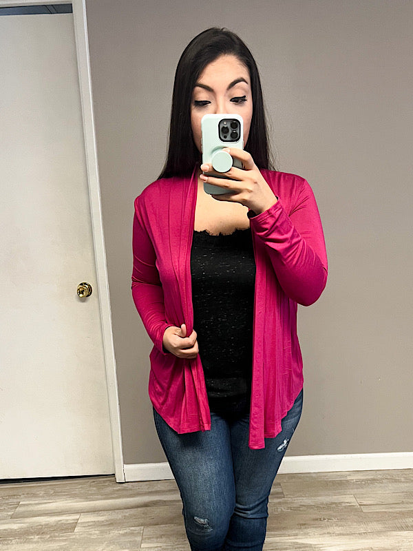*New* Fuchsia Cardigan