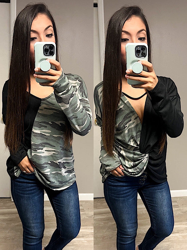 *New* Black Camo Reversible top