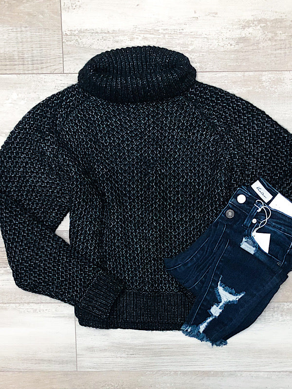 *New* Black Cowl Neck Sweater