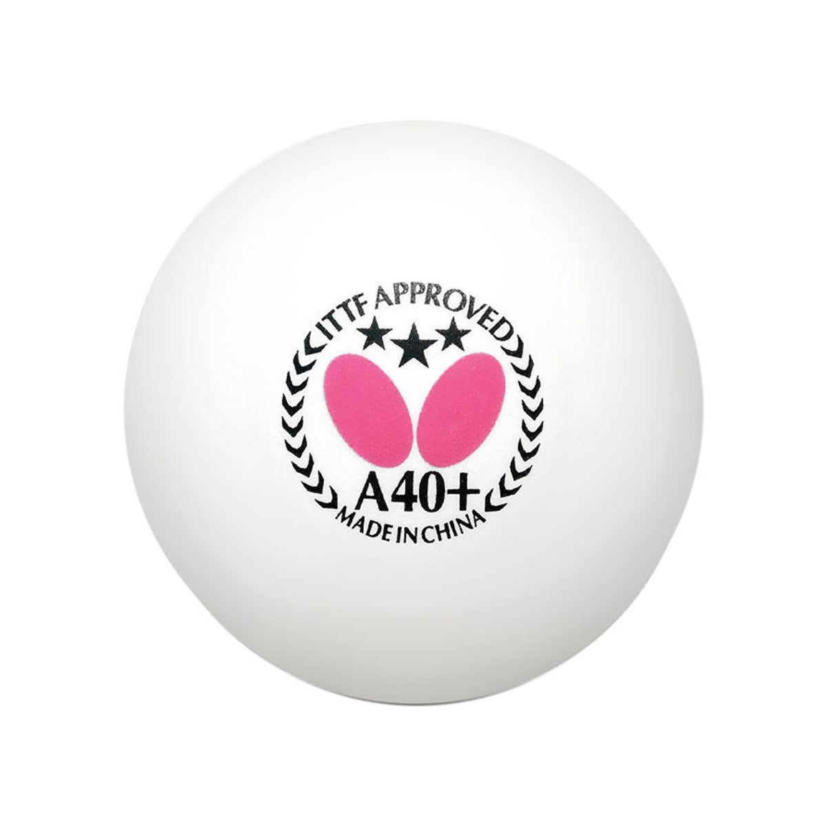 Butterfly A40+ 3-Star Table Tennis Ball White