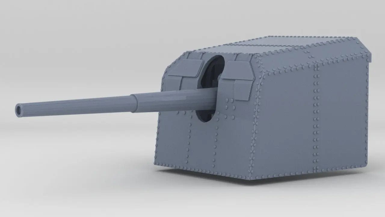 1/100 DKM 12.7cm (5in) SK C/34 Naval Gun Shielded