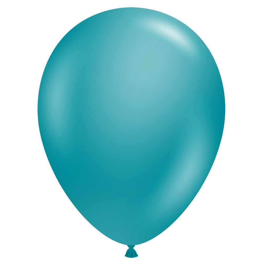 11" Metallic Teal Blue Latex Balloon