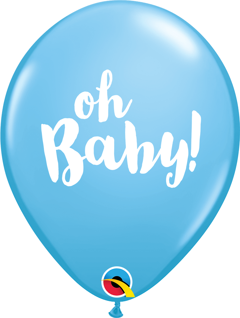 11" Oh Baby Blue Latex Balloon