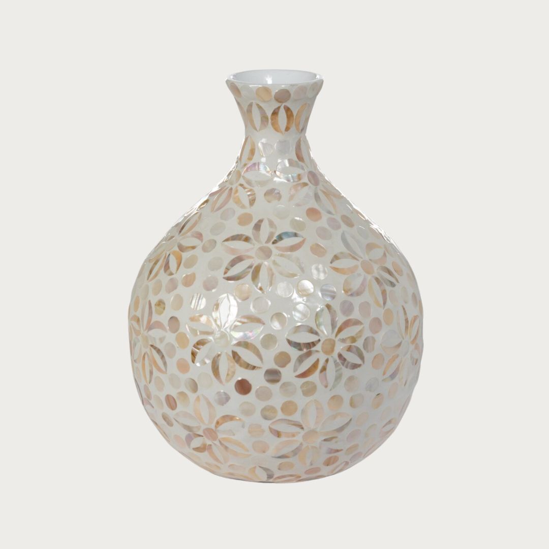 13" High Mother of Pearl Capraia Vase