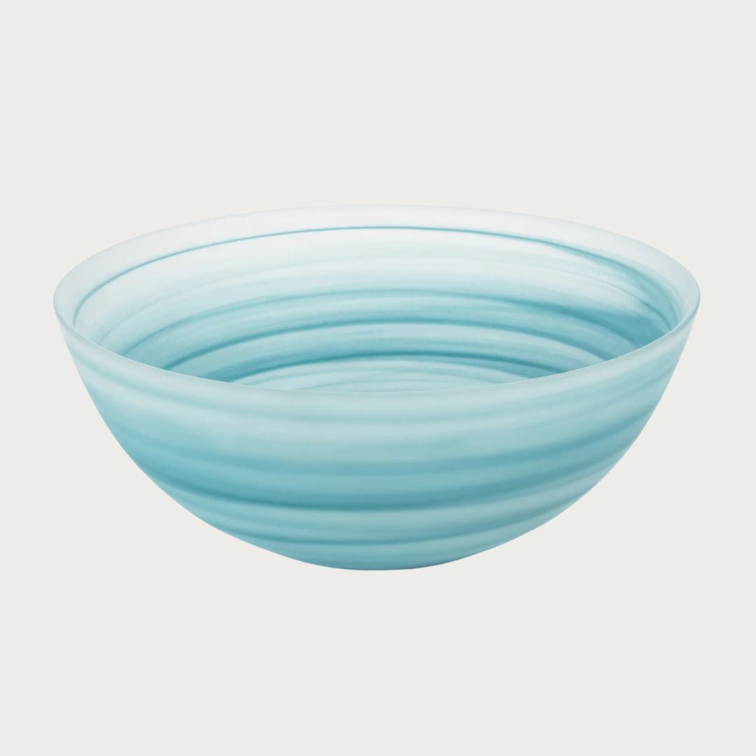 14" Large Alabaster Santorini Swirl Bowl