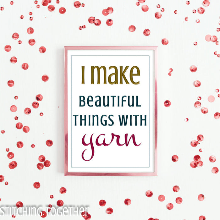 4 Crochet Quotes Wall Art Printables - Jewel