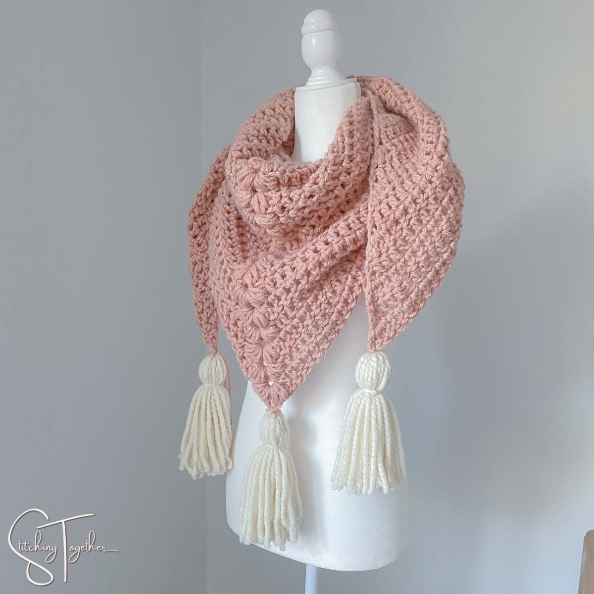 Crochet Chunky Triangle Scarf Pattern