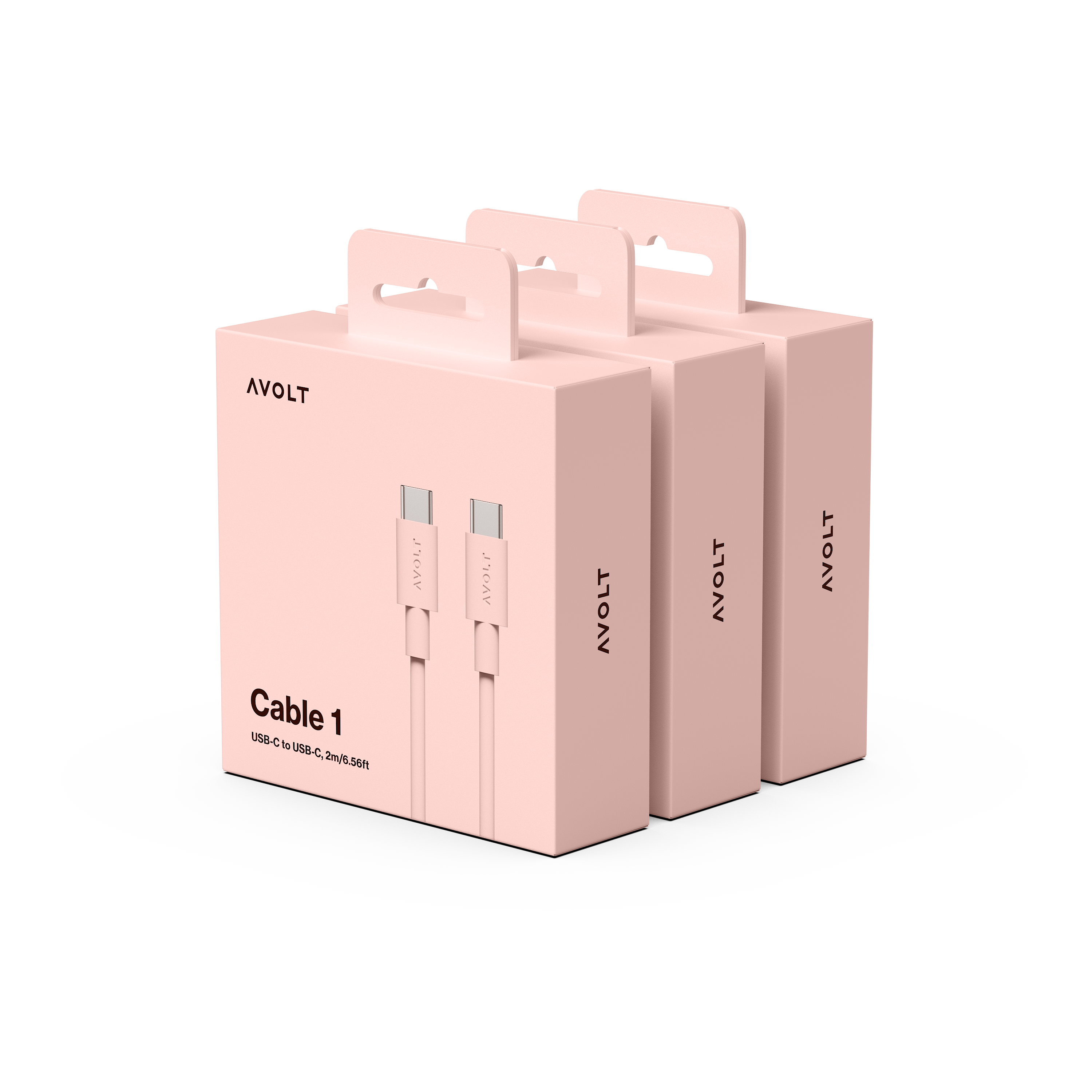 New Cable 1 | 3-Pack New Pink USB-C to USB-C