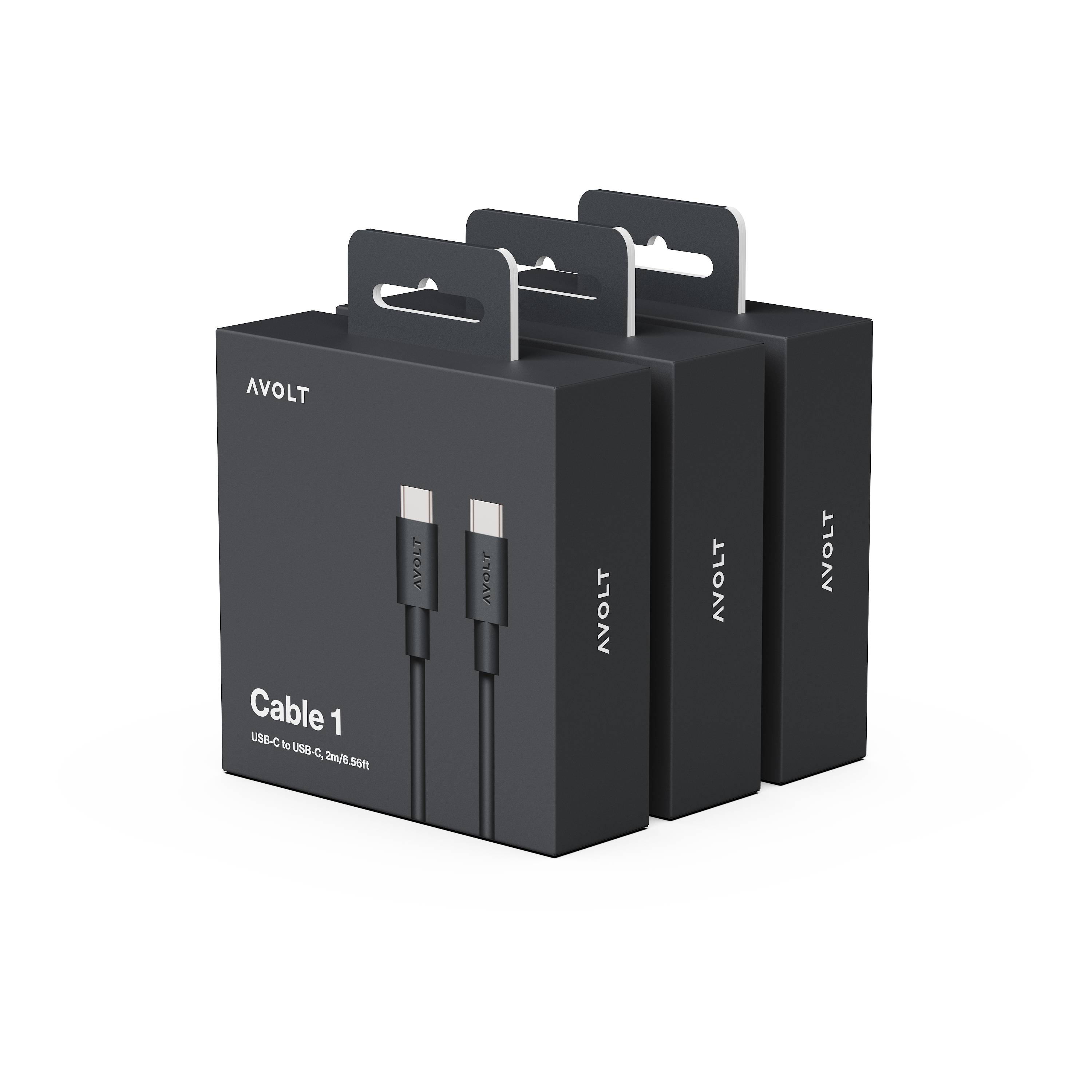 New Cable 1 | 3-Pack Stockholm Black USB-C to USB-C