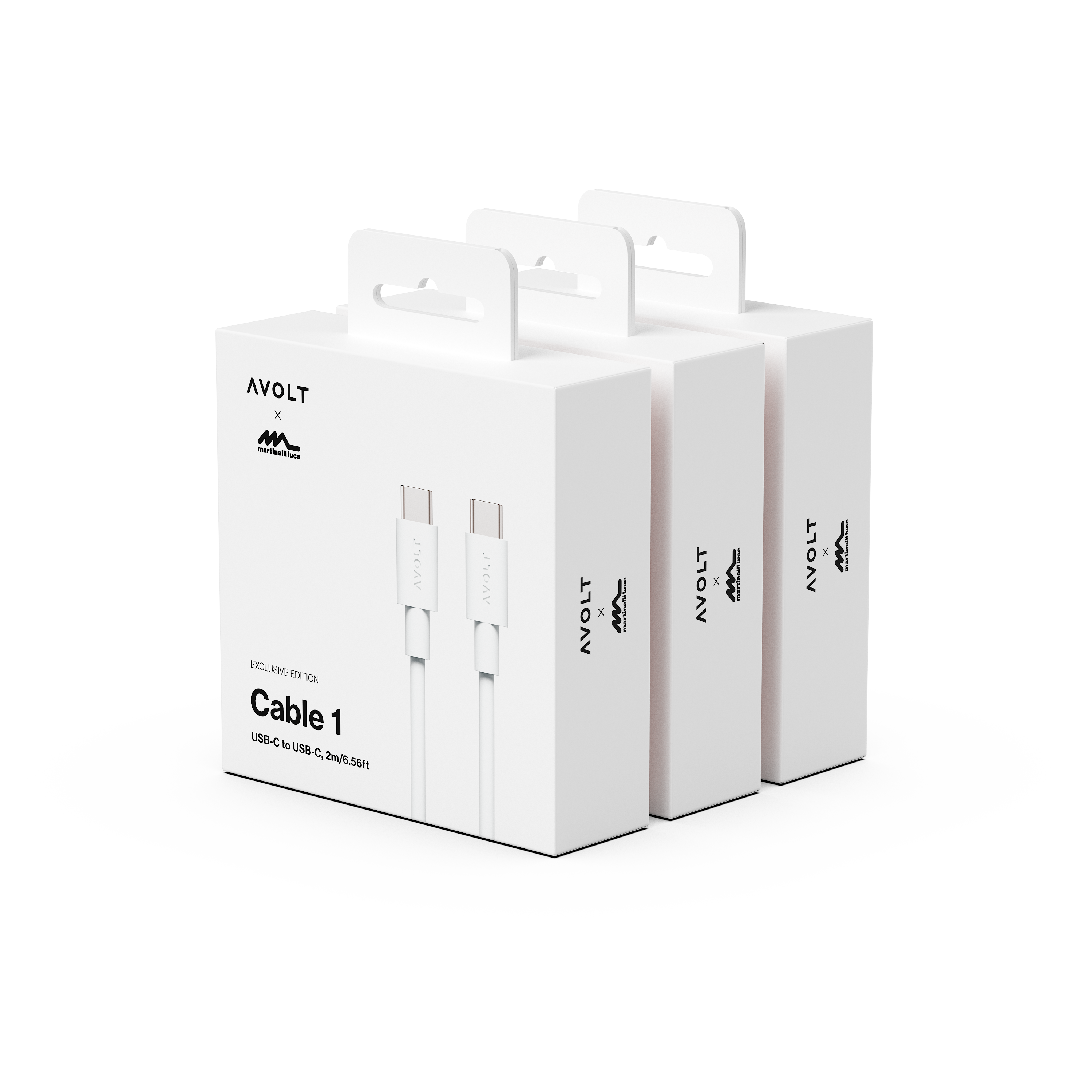 New Cable 1 | 3-Pack Opal White USB-C to USB-C
