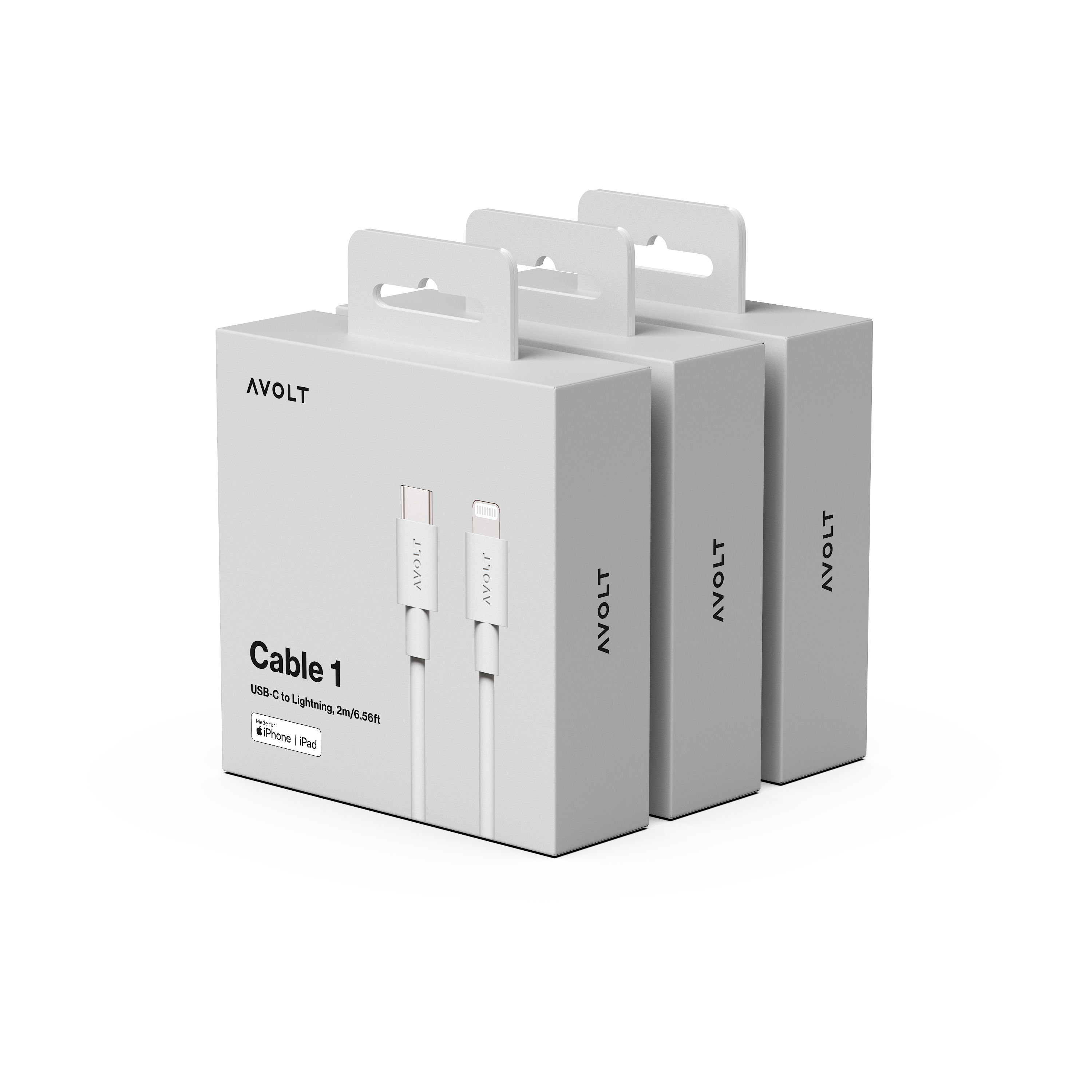 New Cable 1 | 3-Pack Gotland Gray USB-C to Lightning