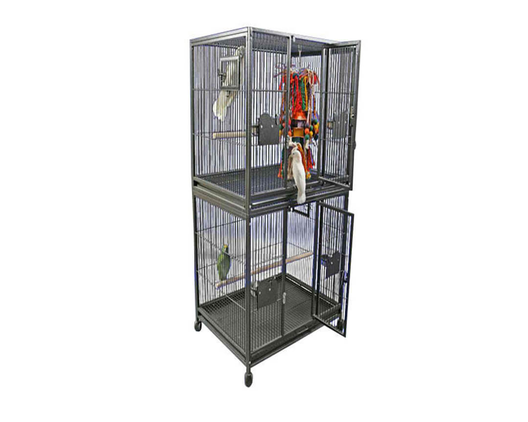 A&E 40"x30" Double Stack Breeder Bird Cage