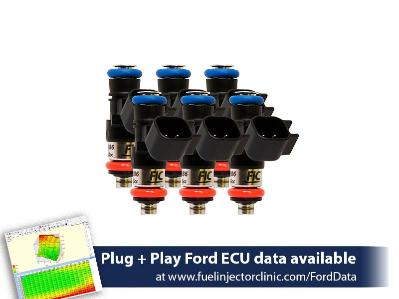 0660cc (62 lbs/hr at 43.5 PSI fuel pressure) FIC Fuel  Injector Clinic Injector Set for Ford Raptor (2017-2019) Injector Sets (is409-0660h-sp)