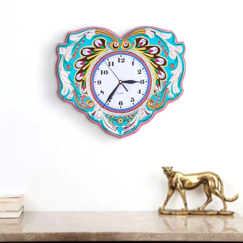 Aqua Heart Clock