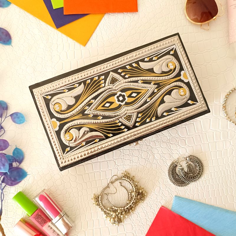 Black Classy Wooden Makeup Box