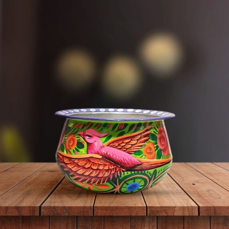 Bird Truck Art Inspired Painted Handi