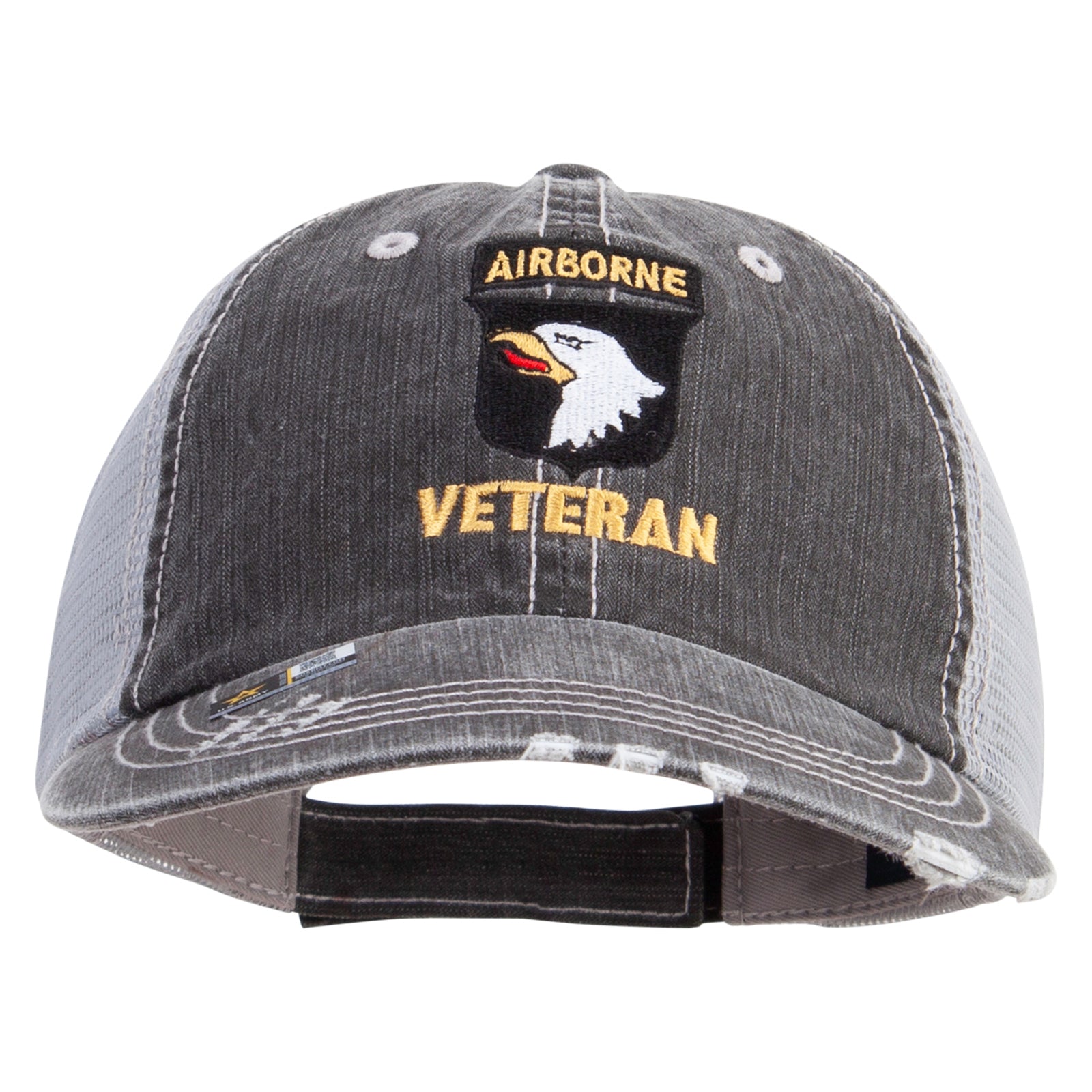 101st Airborne Veteran Embroidered Low Profile Special Cotton Mesh Cap