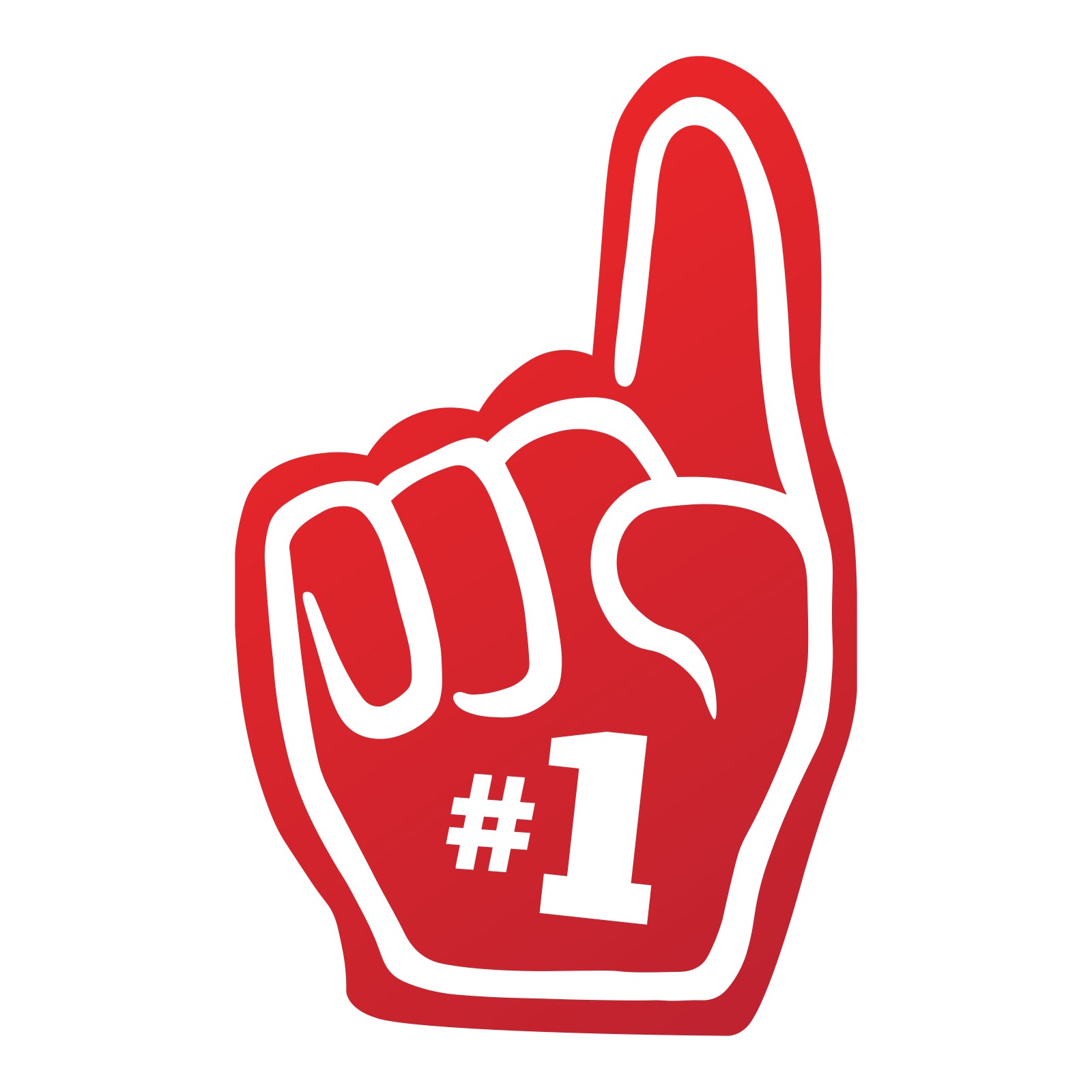 #1 Finger Heat Transfer Sticker