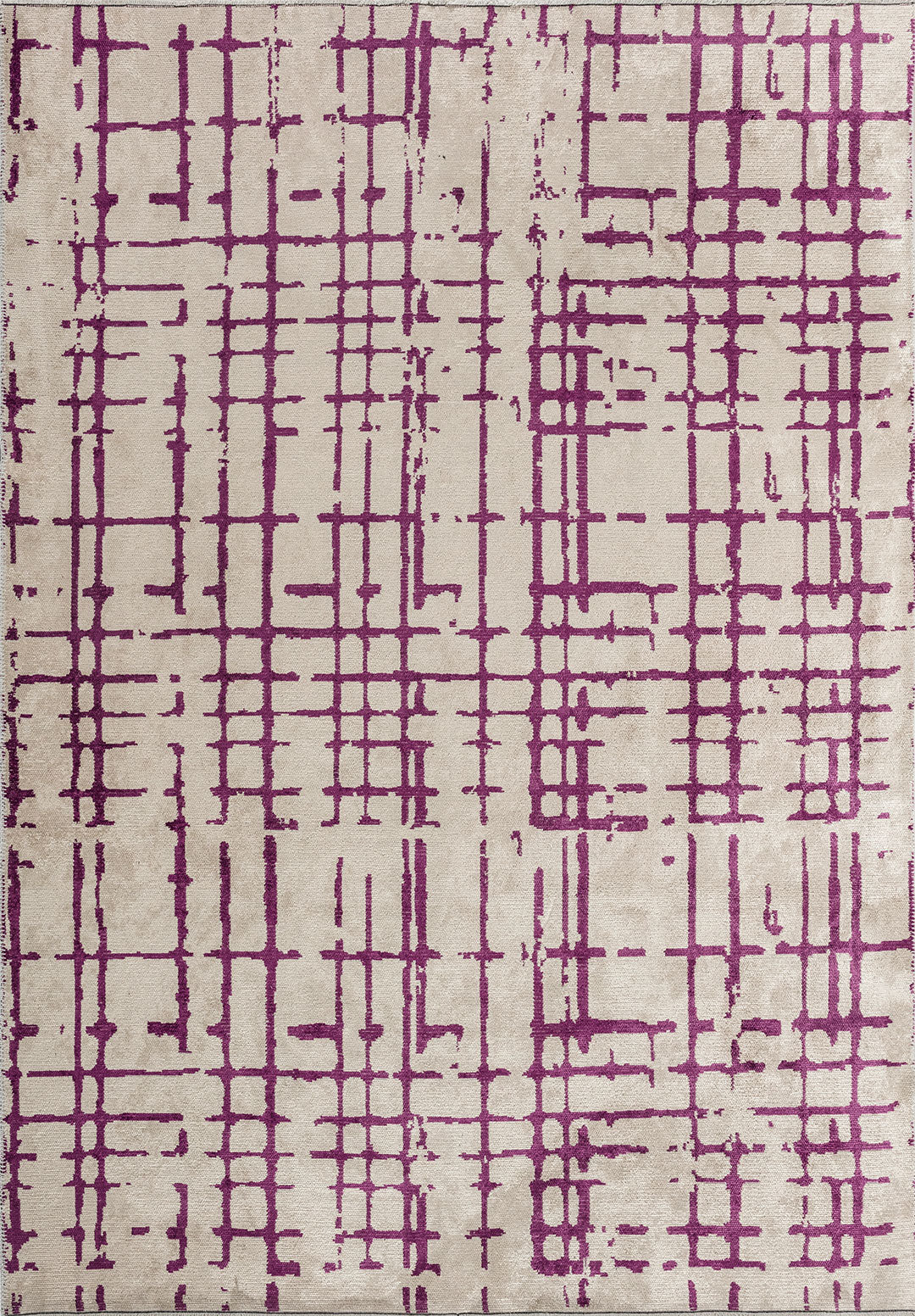 Axis Purple - White Rug
