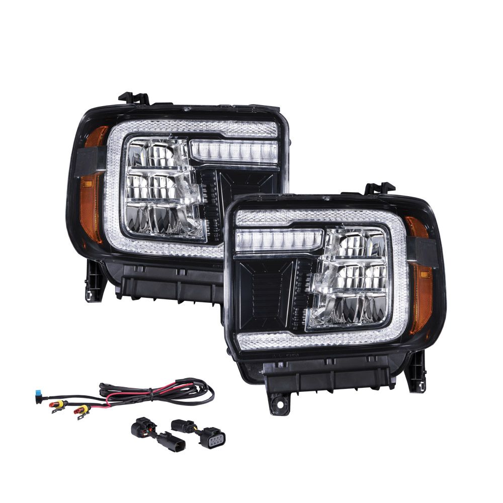 14-18 GMC Sierra 1500 and 15-19 GMC Sierra 2500/3500 LED Reflector Headlights Pair Form Lighting - FL0011