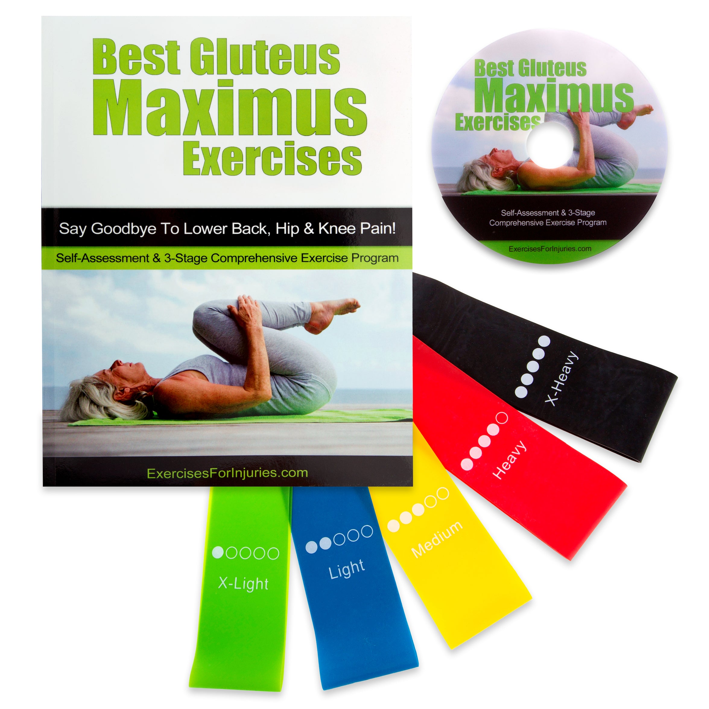 Best Gluteus Maximus Exercises - Manual and DVD with Mini Resistance Bands (EFISP)