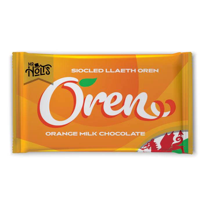 'Oren' Welsh Orange Milk Chocolate Bar 80g