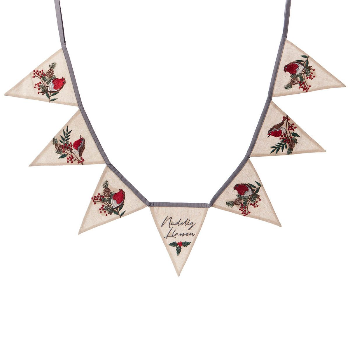'Nadolig Llawen' Christmas Bunting - robins
