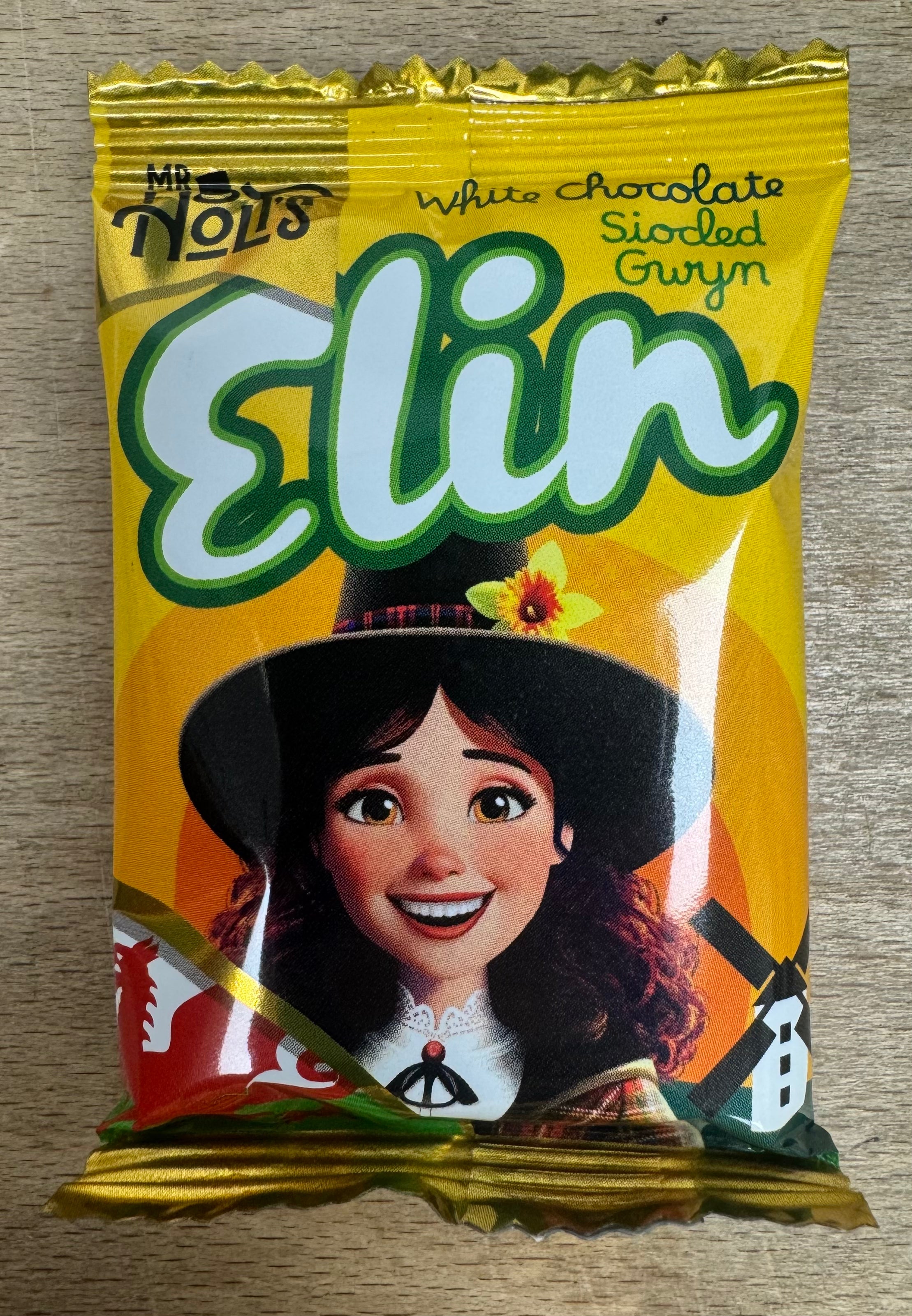 'Elin' Welsh White Chocolate Mini Bar 20g