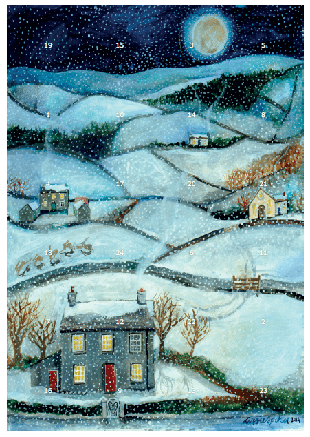 A4 Winter Hares Advent Calendar