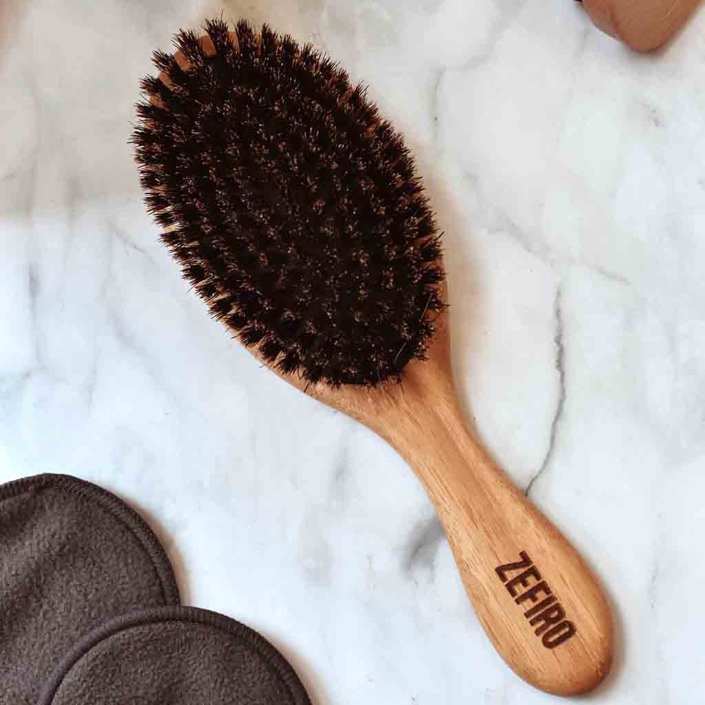 All Natural Bamboo Hair Brush With Soft Bristles