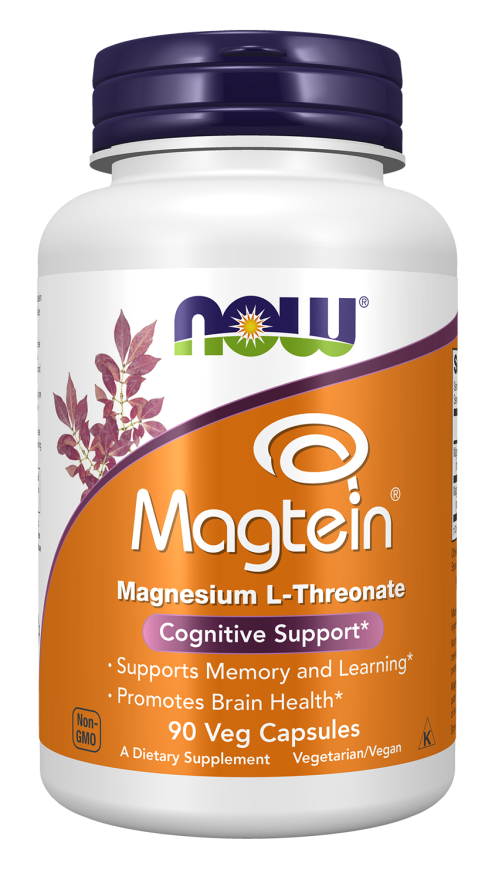 NOW Foods Magtein Magnesium L-Threonate Cognitive Support - 90 Veg Capsules