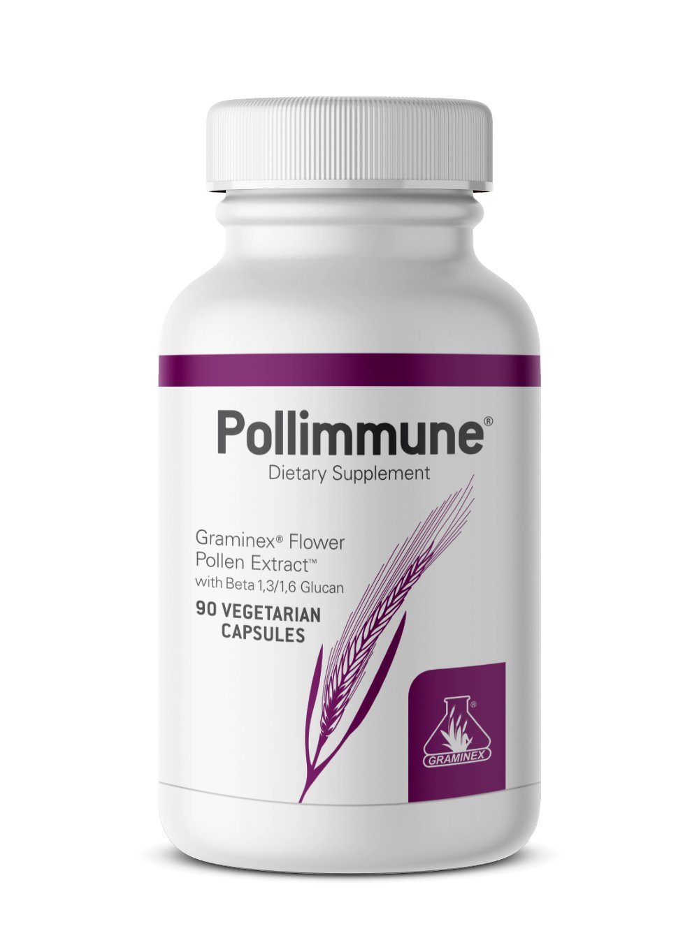 Pollimmune® Flower Pollen Extract Immune Support with Beta Glucan 90 Capsules - Graminex®