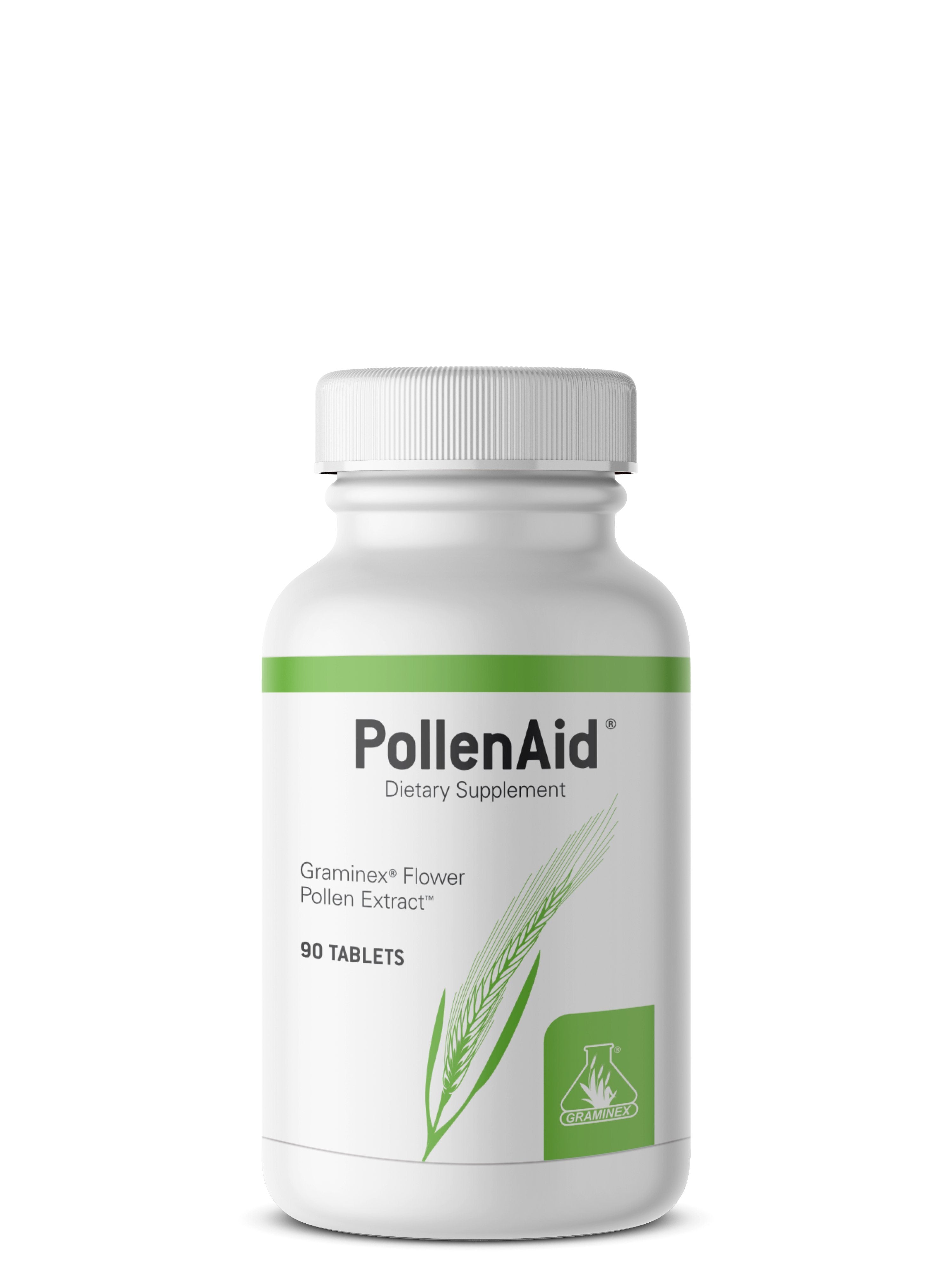 PollenAid® Premium Flower Pollen Extract for Natural Prostate Support by Graminex - 90 Tablets