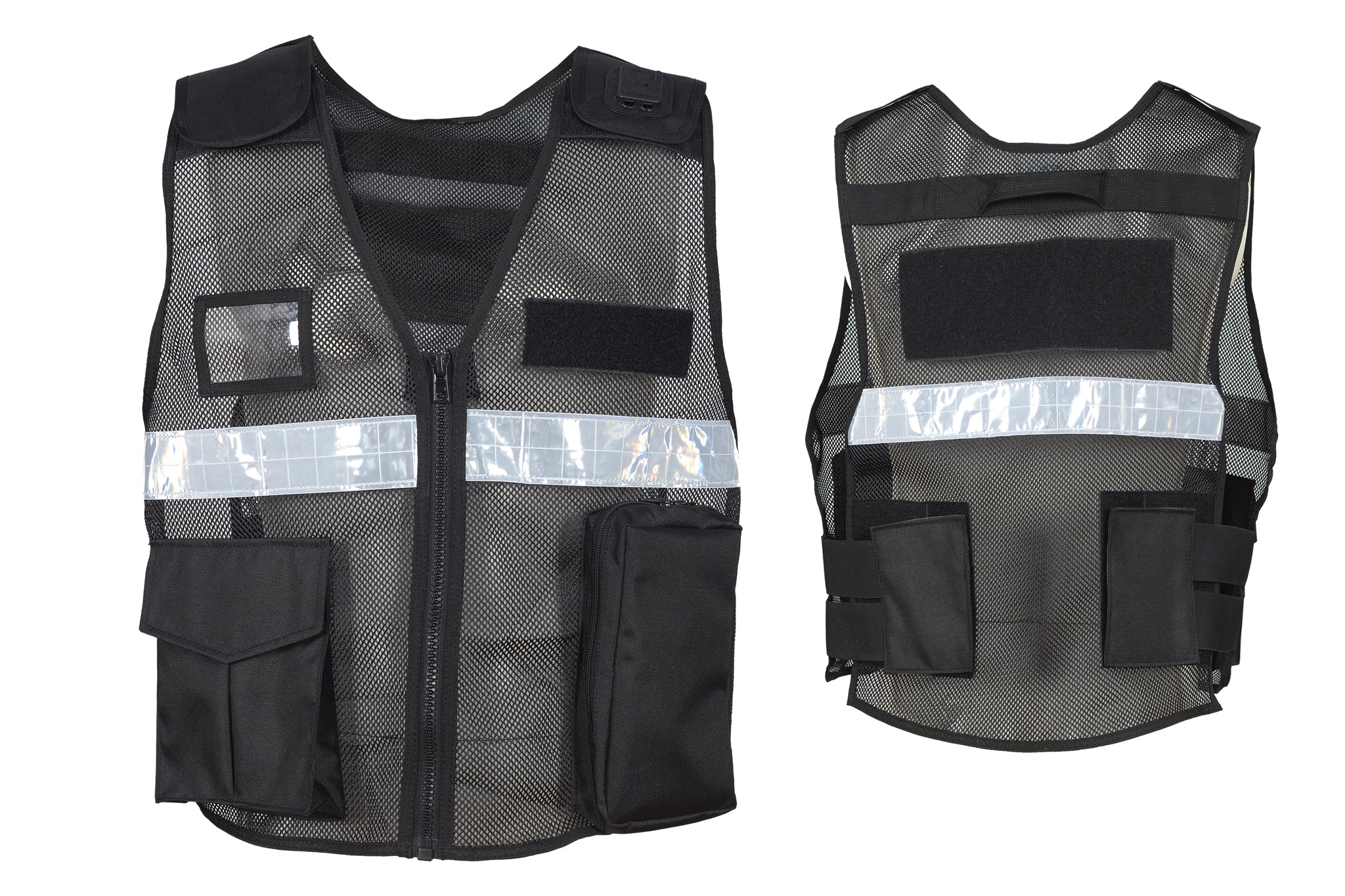 1274 Reflektierend Hundeführerweste Sicherheitsweste Security Multifunktionsweste Crew Presse Staff