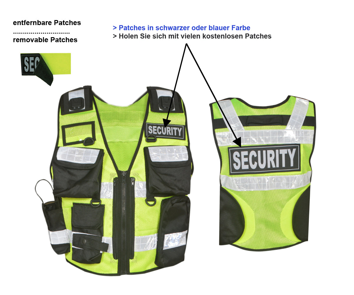 1201 Dog Handler Vest Hi Viz Security Vest multi-function tactical paramedic Press CCTV vest