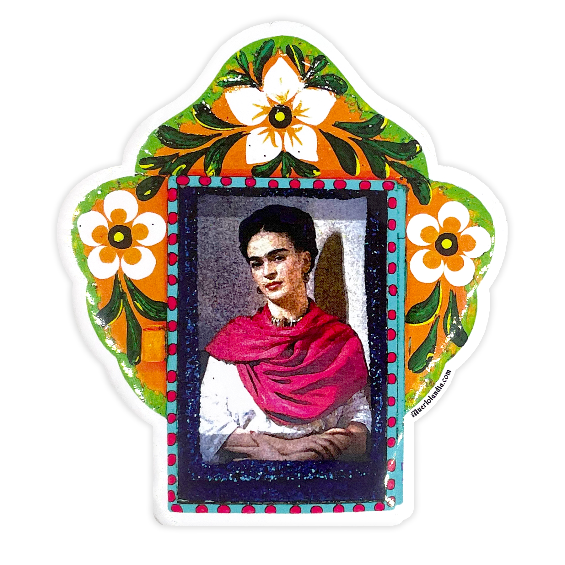 Frida Flower Frame Sticker