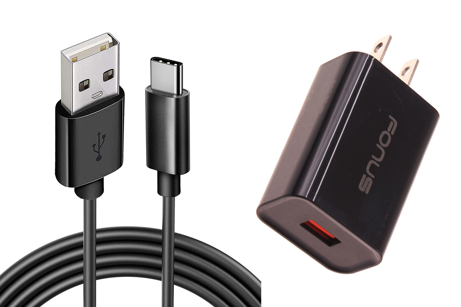 18W Fast Home Charger, USB Wall Adapter Type-C Cord 6ft Long USB-C Cable - ACY16