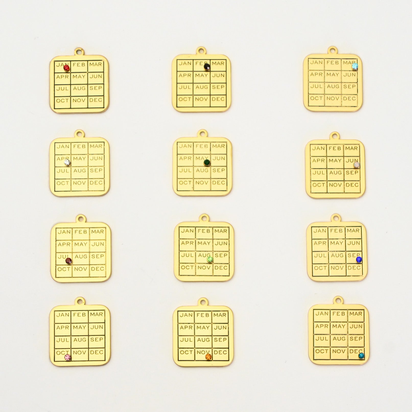 Calendar Birth Month Charms