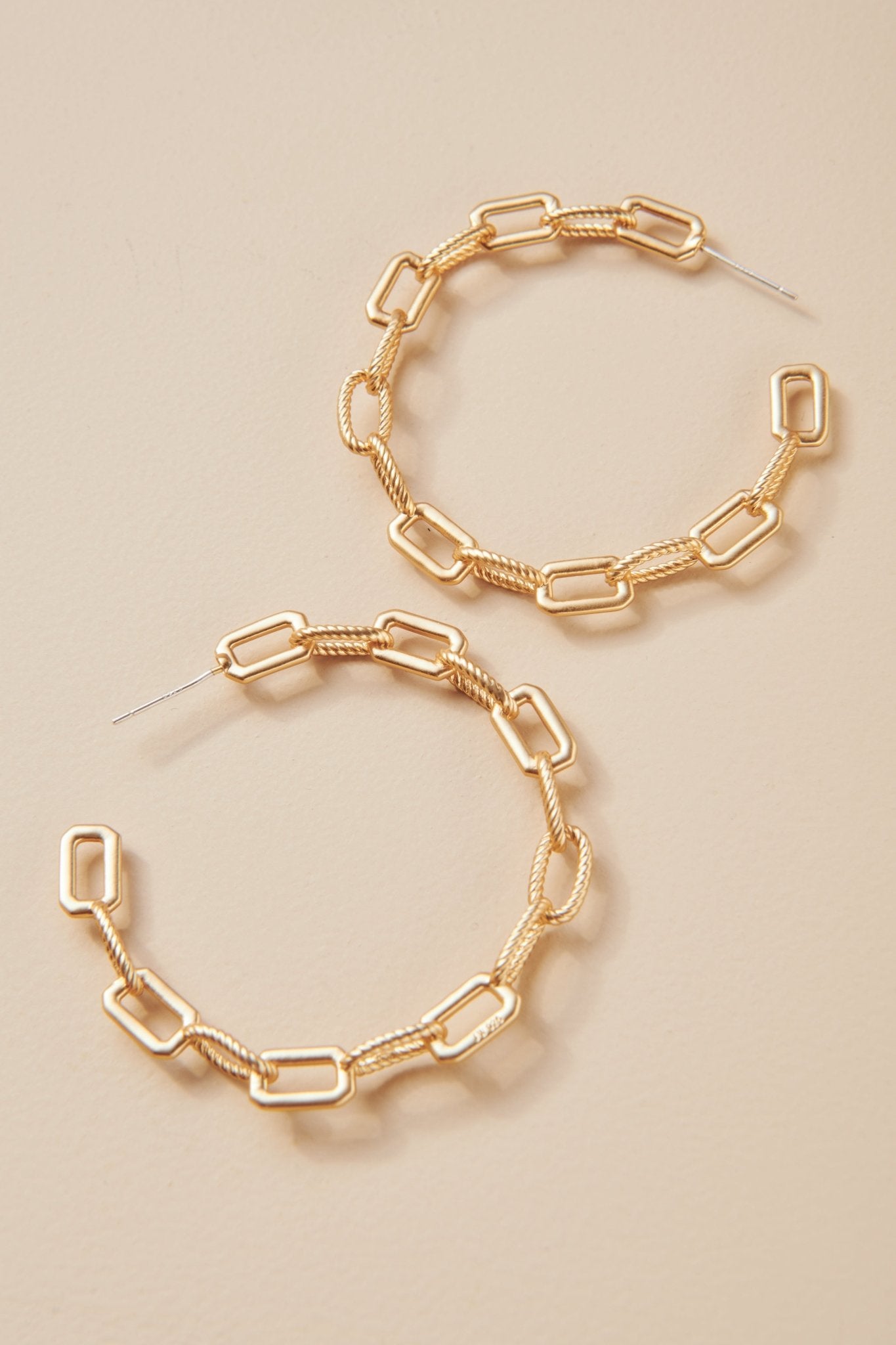Chain Link Hoop Earrings