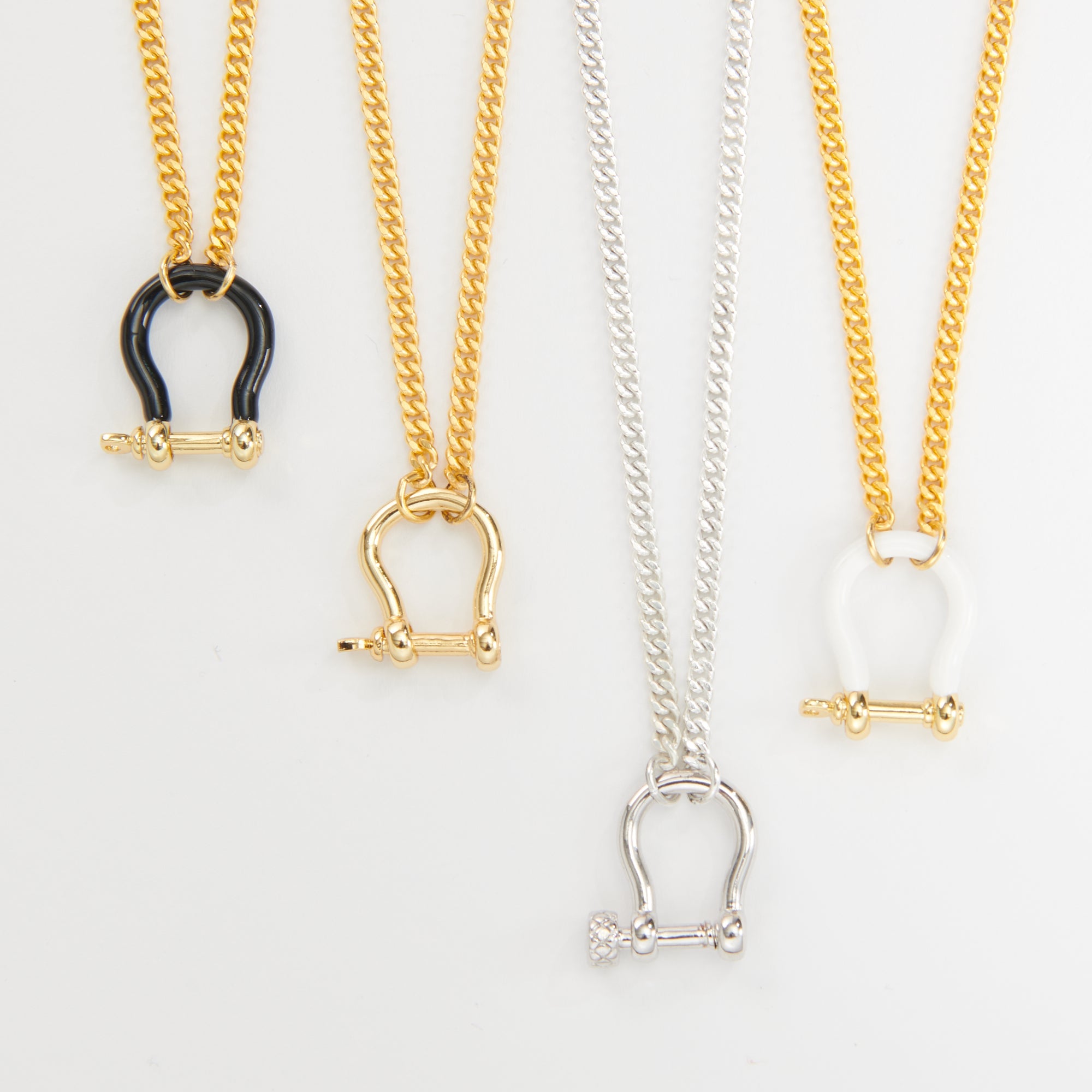 Horseshoe Shackle Charm Necklace