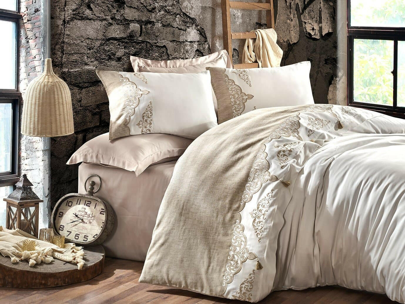 Dantela Ceren - Embroidered Luxury Duvet Cover Set