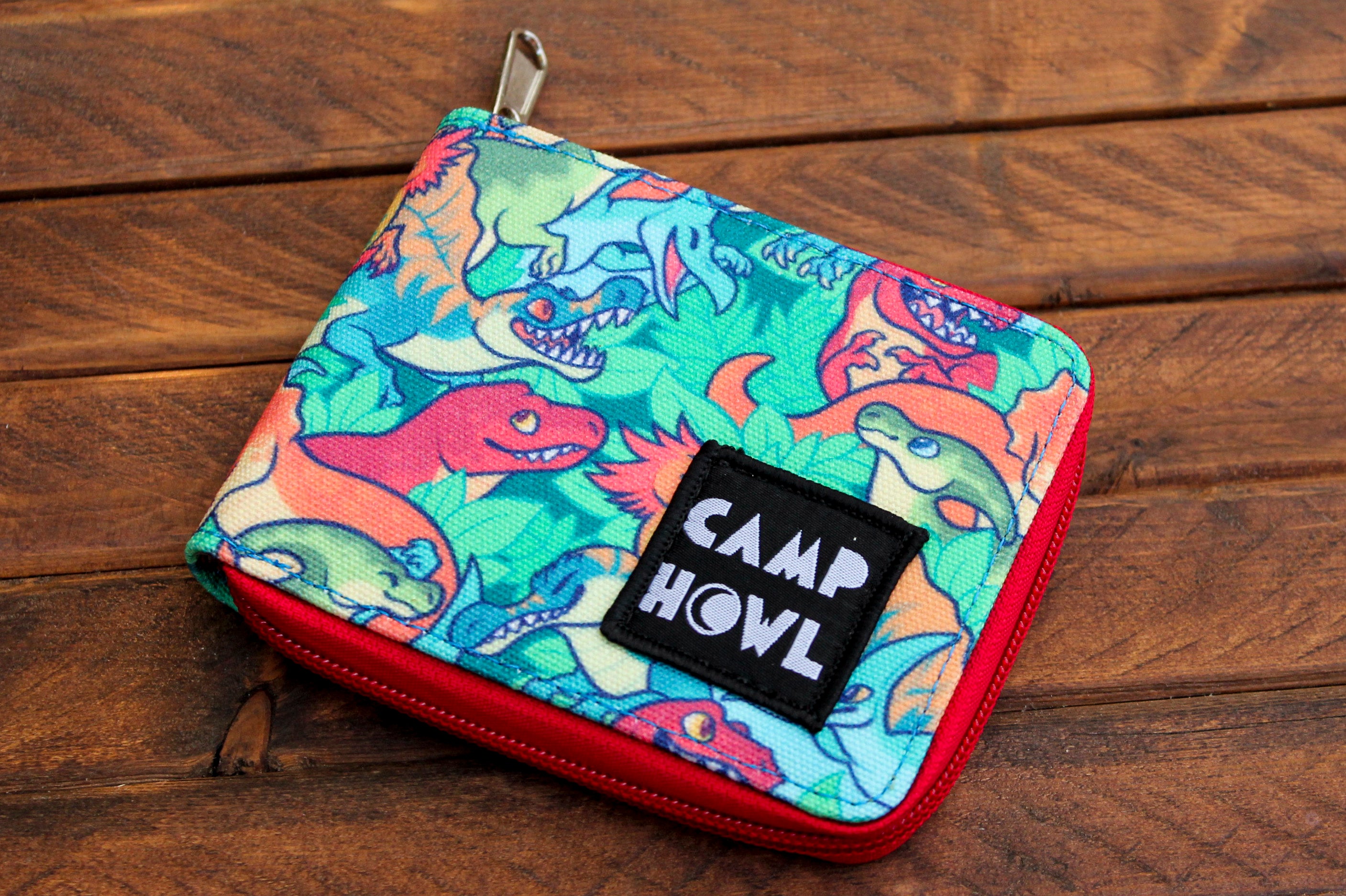 Dinosaur Bifold Zipper Wallet