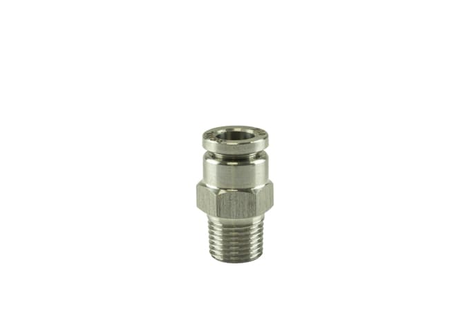 1/8" NPT Str Pushloc Fitting - SS - 1/4" TS-0550-3053
