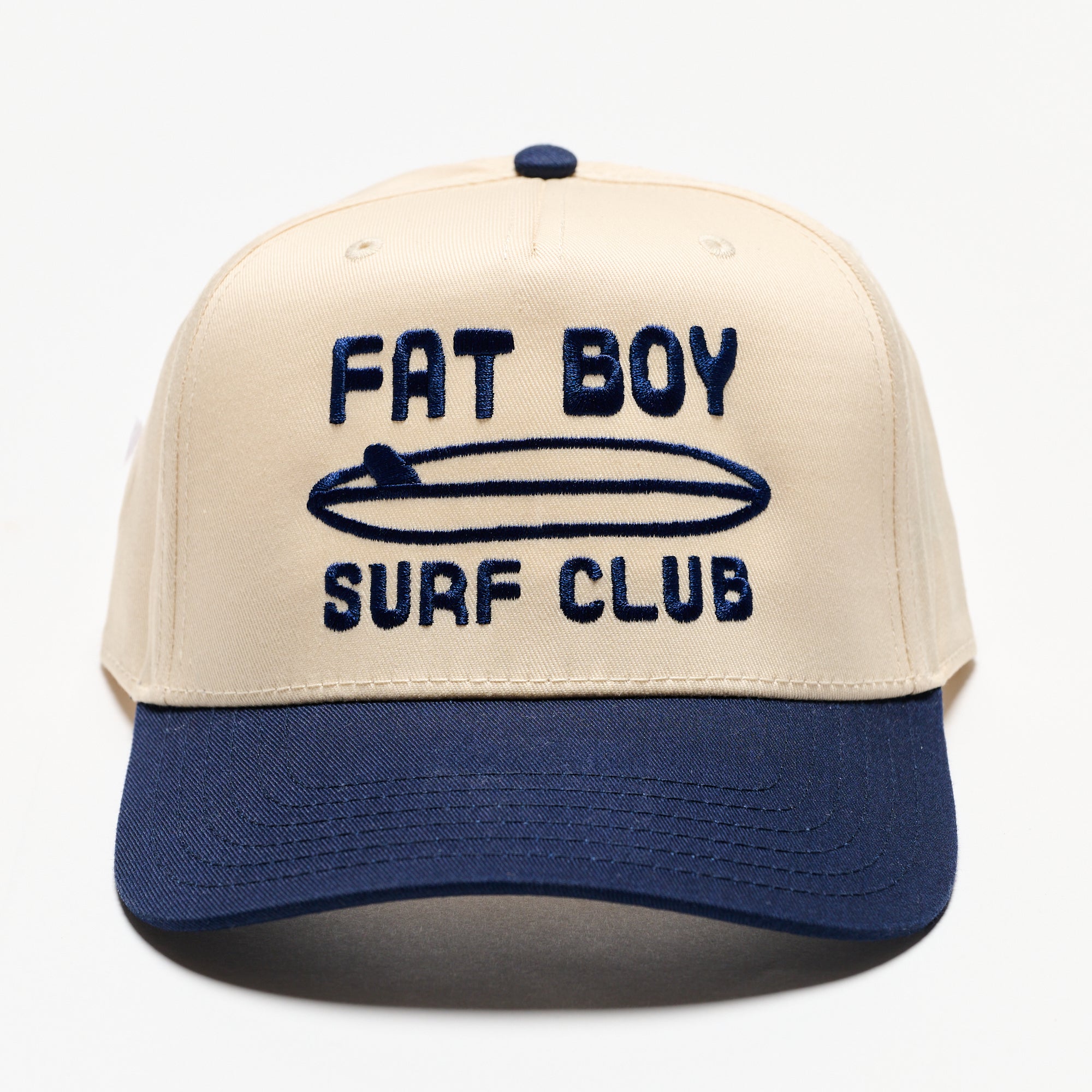 The Nose Rider Embroidered Hat - Navy & Natural