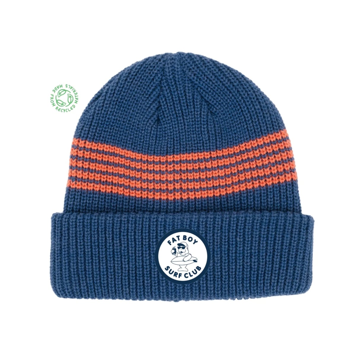 Slate Salmon Striped Beanie