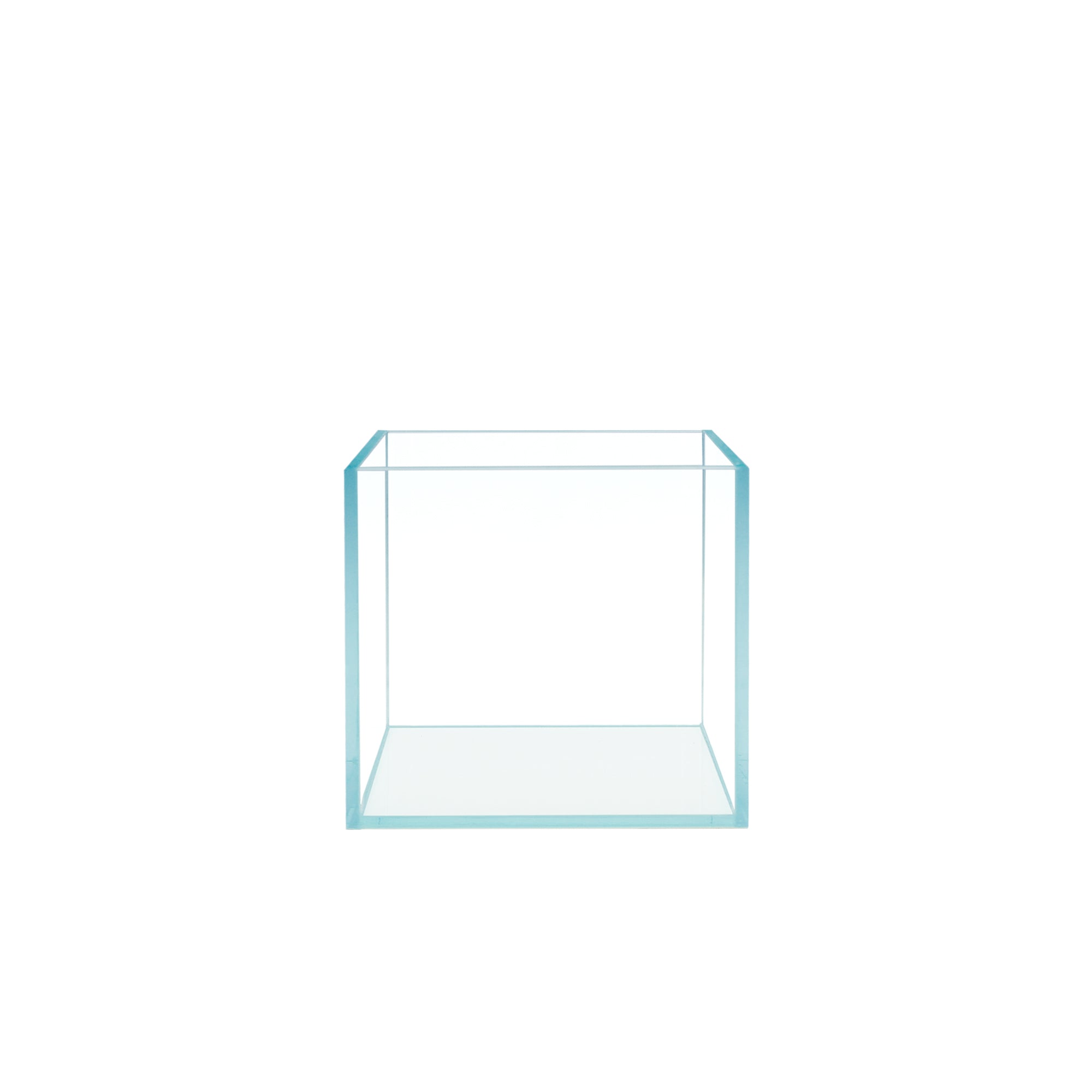 2 Gallon Cube Rimless Frameless All Glass Aquarium, Low iron Rimless Glass Tank, 20X20X20cm, 5mm Glass