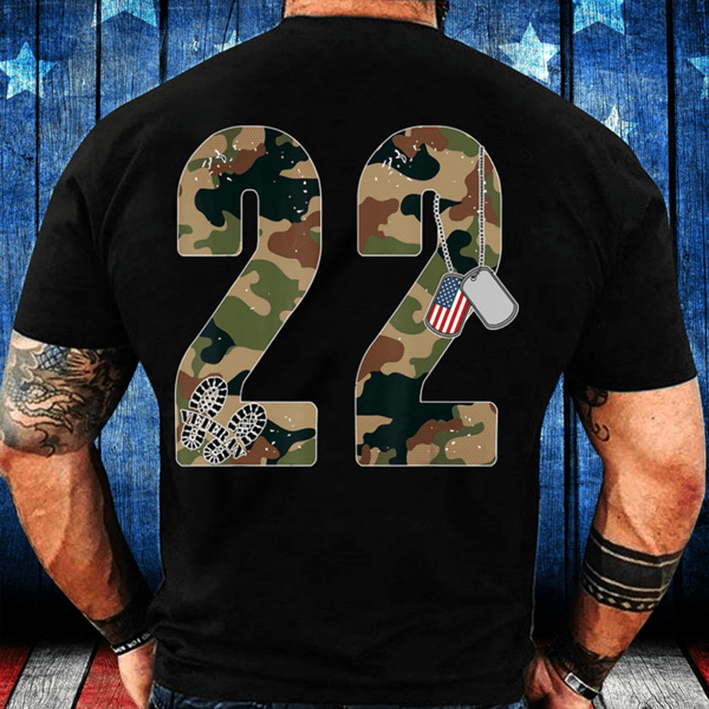 22 Veterans A Day Shirt, Veteran Suicide Awareness Shirt
