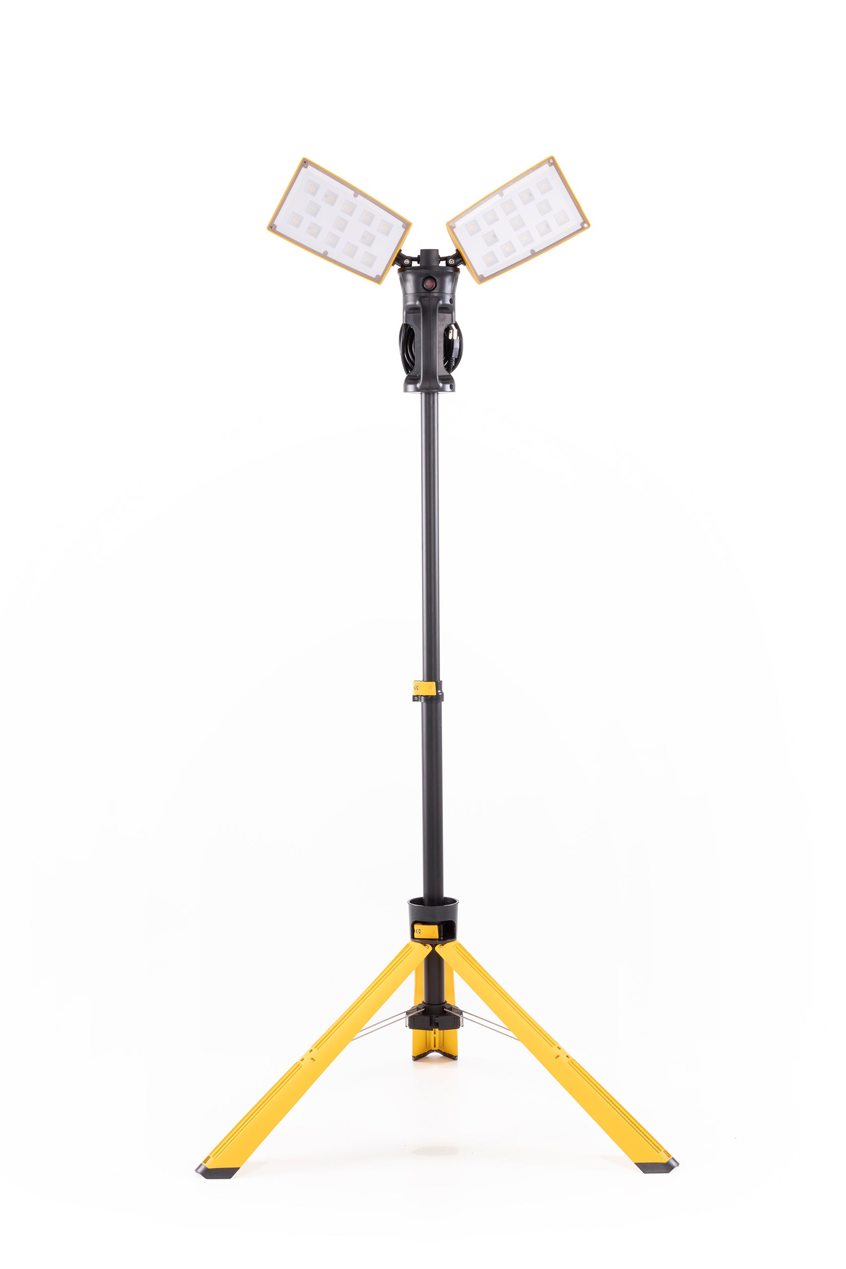 LUTEC 【Upgraded】5000K 12000 Lumen 105 Watt Dual-Head LED Work Light with Telescoping Tripod, Work Light with Stand Rotating Waterproof Lamps and 8 Ft 3-Prong Power Cord