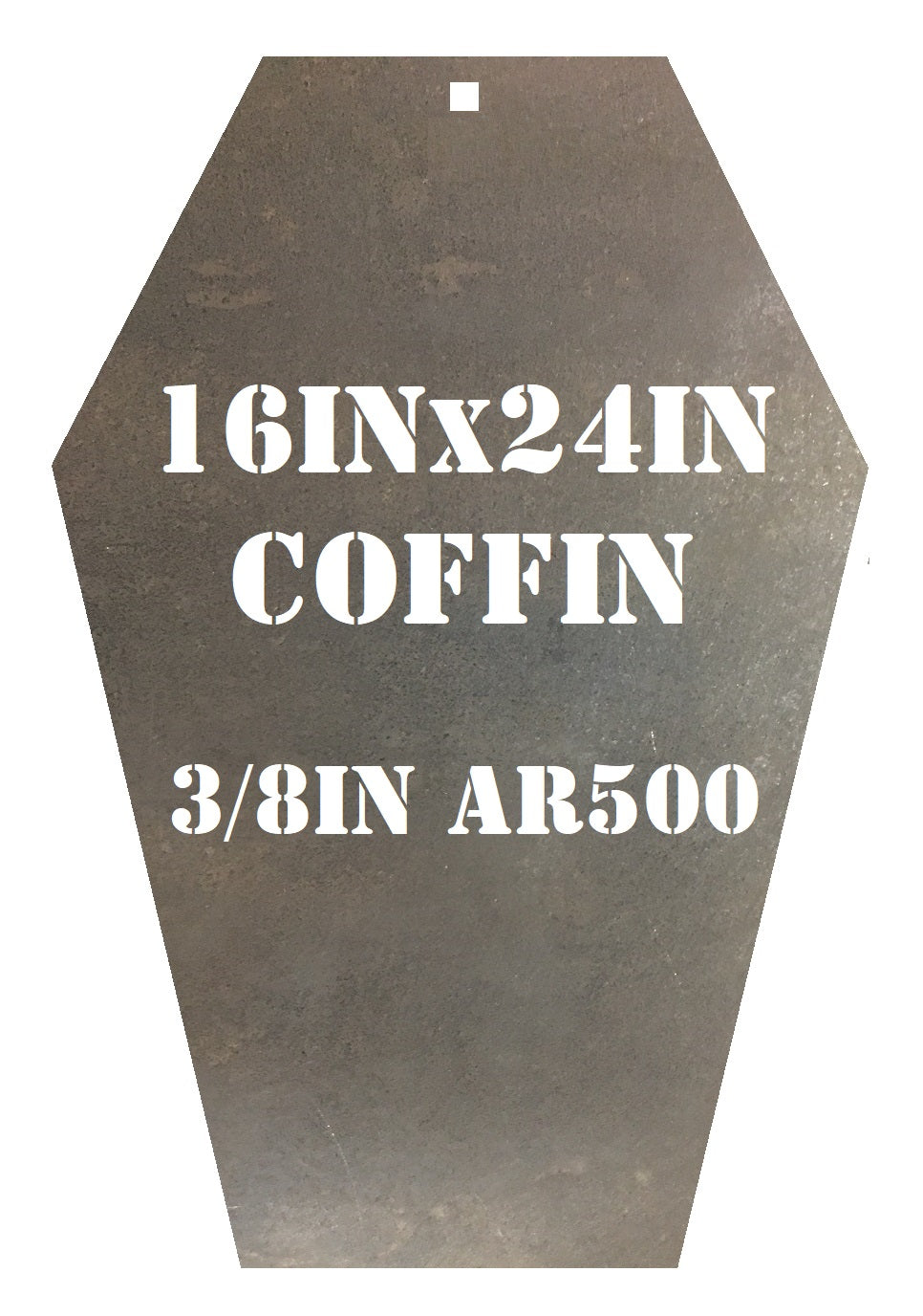 16"x24" 3/8" AR500 Coffin/Casket Cowboy Action Silhouette CAS Steel Shooting Metal Gong Target (COFFIN16x241AR500)