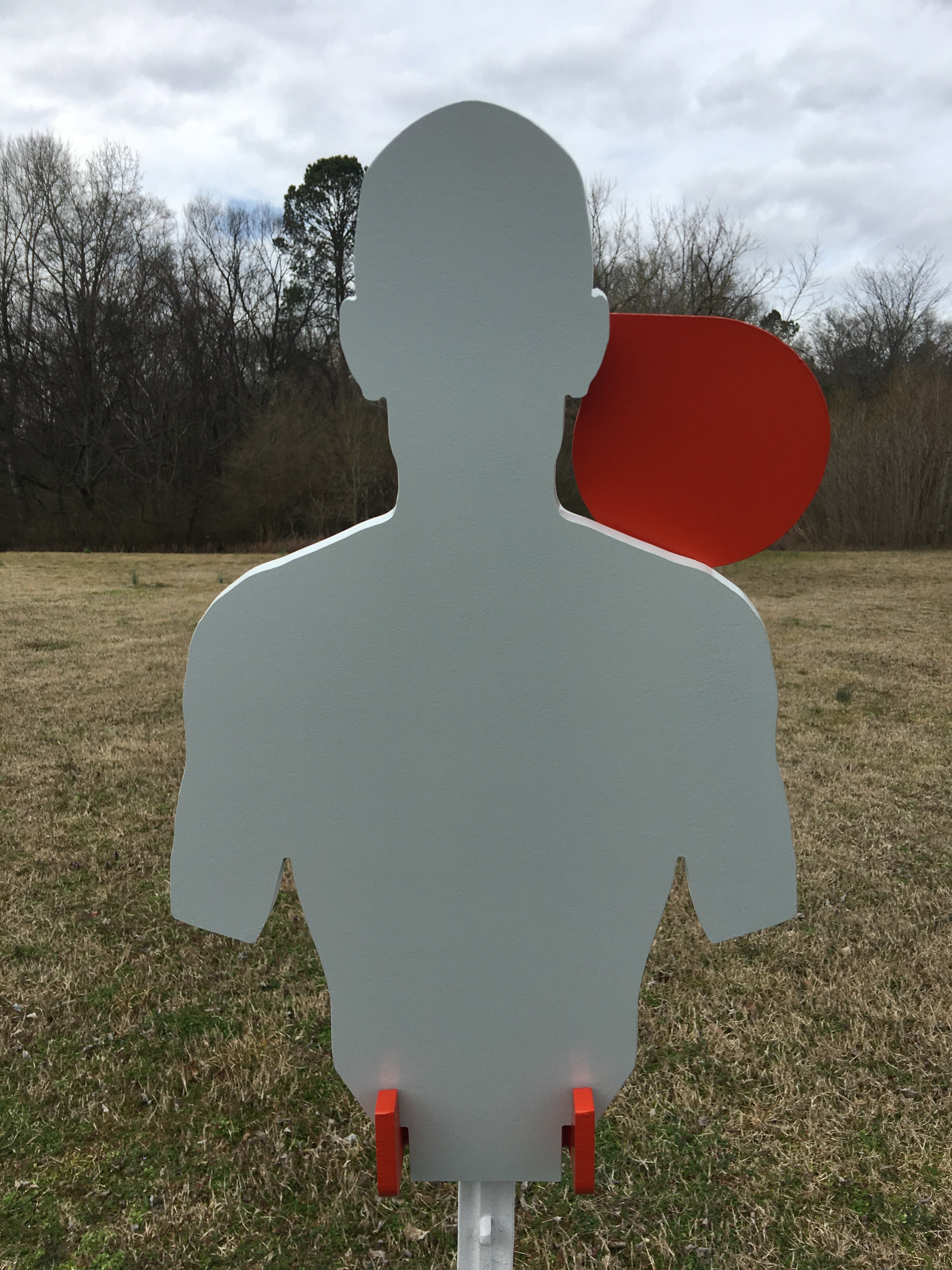 12"x21" 3/8" AR500 Combatant Steel Hostage Reactive Shooting Target w/ T-post Mount (CSHT12x21TPM-KIT)